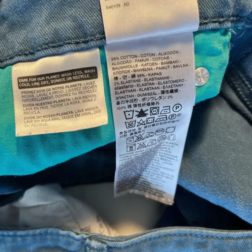 Turquoise‎ Levi 511 Straight Leg Jeans Size 33/30 Measures 36/28